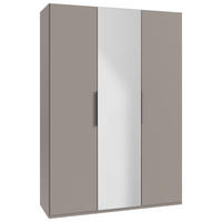 DREHTÜRENSCHRANK  in Sahara  - Schwarz/Sahara, MODERN, Glas/Holzwerkstoff (150/236/58cm) - MID.YOU