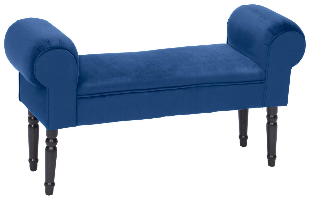 SEDACÍ LAVICE, dřevo, textil, 100/54/30 cm - modrá/černá, Trend, dřevo/textil (100/54/30cm) - Xora