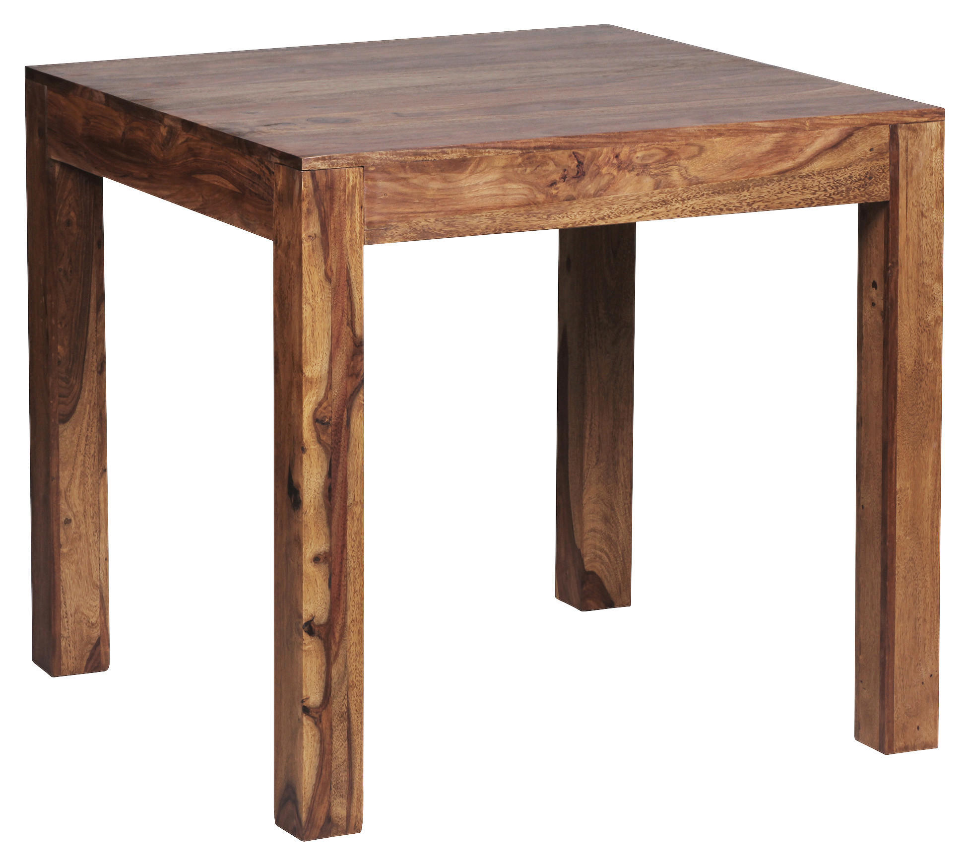 P & B JÍDELNÍ STŮL, sheesham, barvy sheesham, 80/80/76 cm