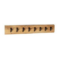 WANDGARDEROBE  in Akazie massiv Schwarz, Akaziefarben  - Schwarz/Akaziefarben, KONVENTIONELL, Holz/Metall (90/15/9cm)