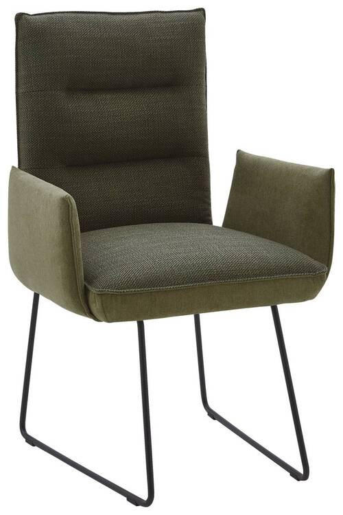 ARMLEHNSTUHL  in Stahl Flachgewebe  - Schwarz/Grün, Design, Textil/Metall (59/93/59cm) - Dieter Knoll