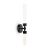 WANDLEUCHTE - Transparent/Schwarz, Trend, Glas/Metall (56,6/12/10,8cm) - MAYTONI