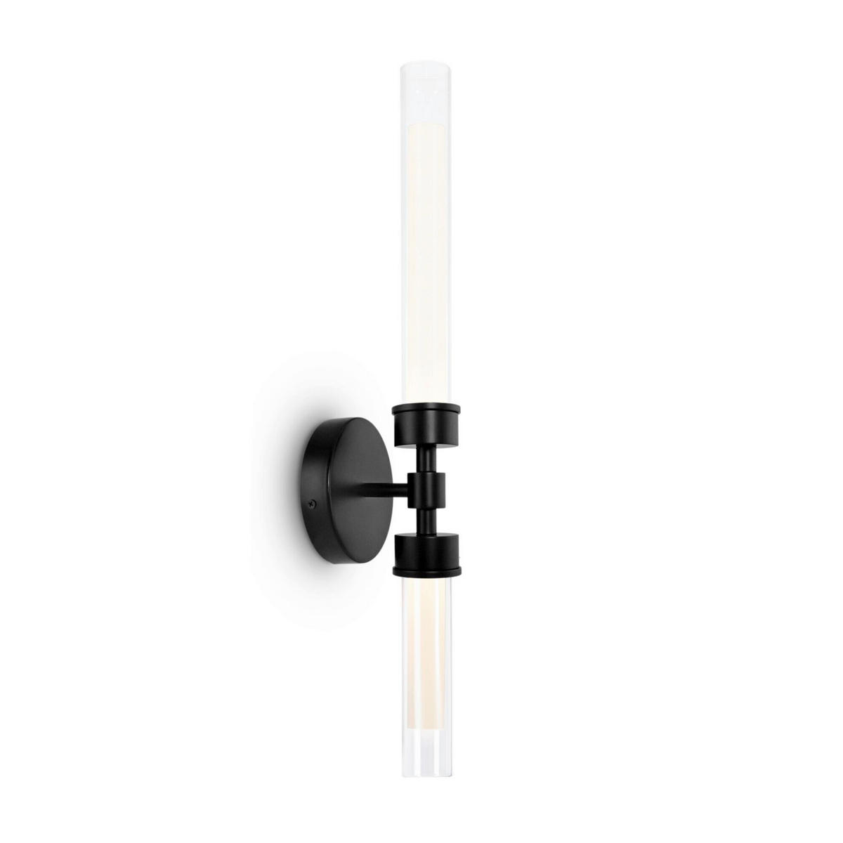 WANDLEUCHTE - Transparent/Schwarz, Trend, Glas/Metall (56,6/12/10,8cm) - MAYTONI