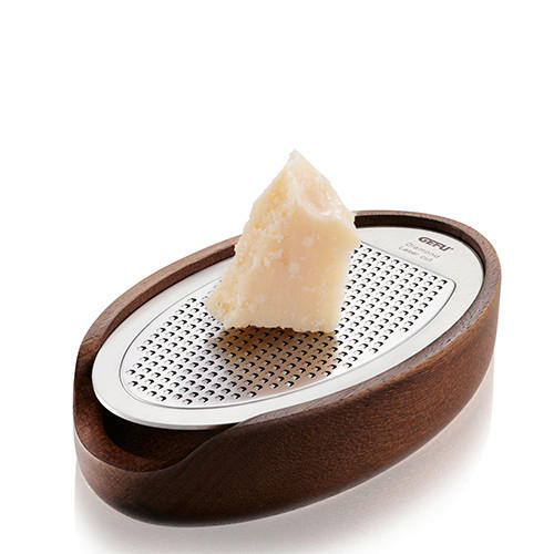 RENDE ZA TVRDI SIR - boja oraha/srebrna, Dizajnerski, drvo/metal (15/9/4cm) - Gefu