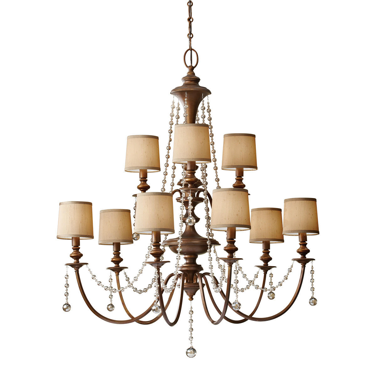KRONLEUCHTER 93/119 cm    - Goldfarben, Konventionell, Metall (93/119cm) - Elstead Lighting