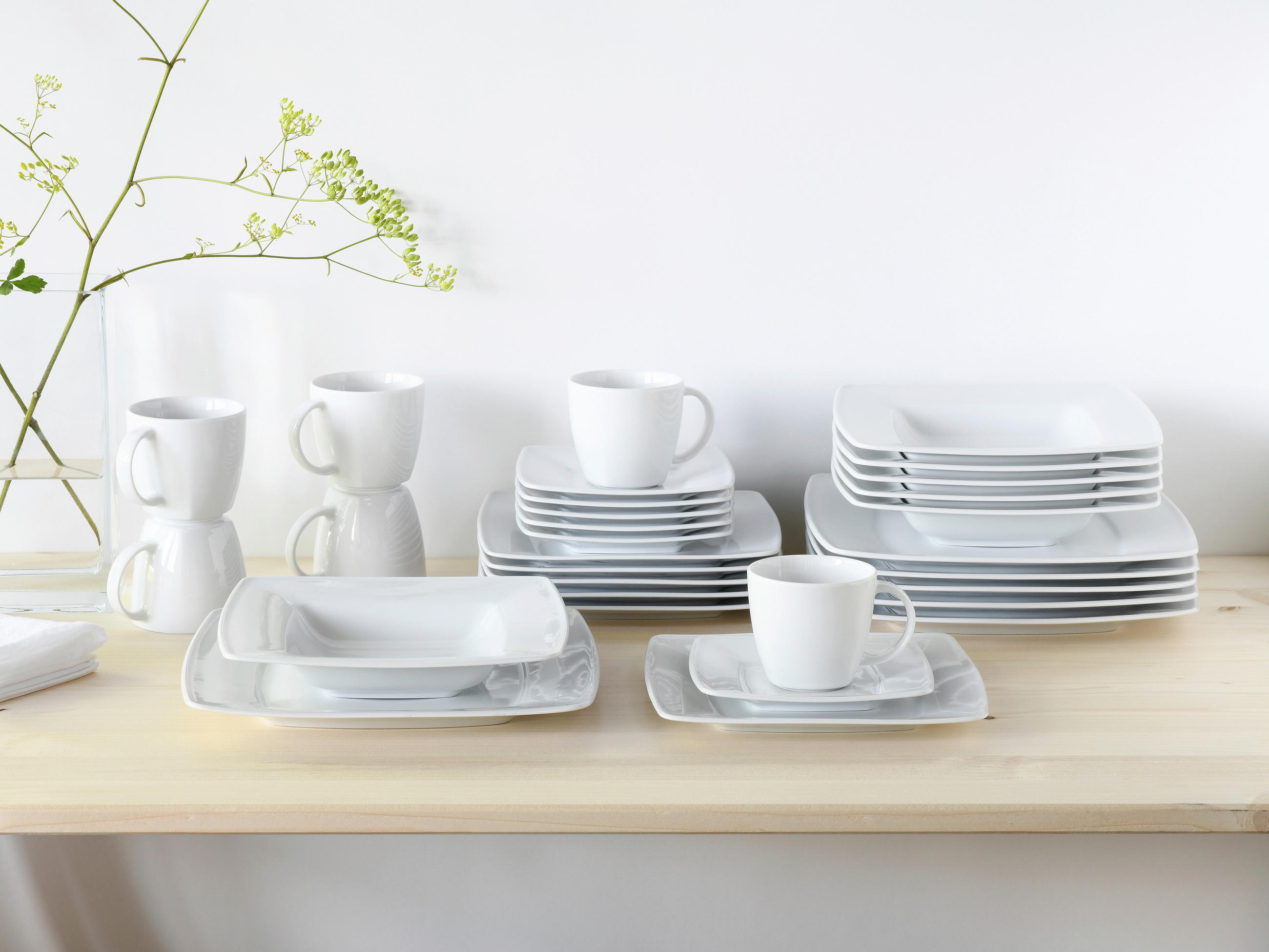 KOMBISERVICE Weiß Victoria weiss 30-teilig 6 Personen  - Weiß, Basics, Keramik - Creatable