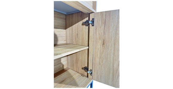 KOMMODE WABI  in 80/101/40 cm  - Eichefarben/Schwarz, Design, Holz/Holzwerkstoff (80/101/40cm) - Xora