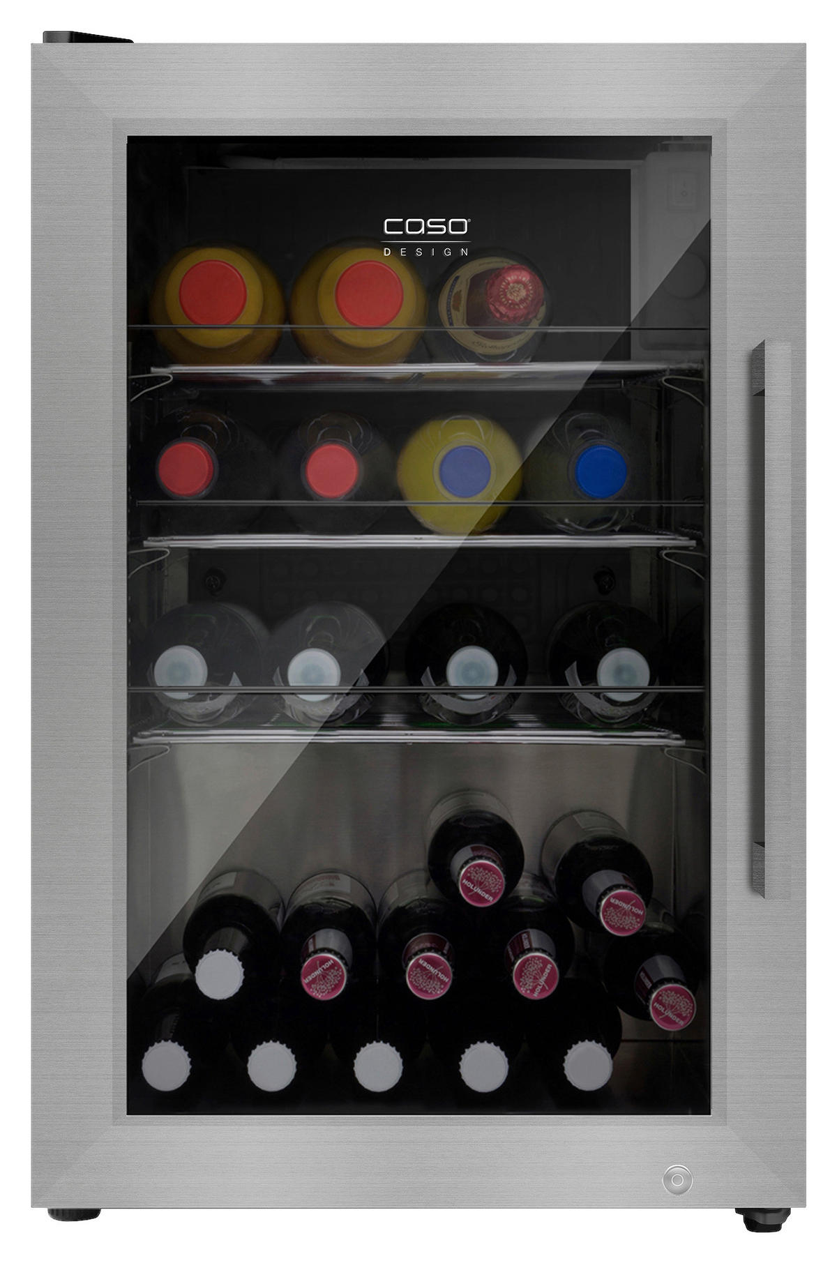GETRÄNKEKÜHLSCHRANK 43/67,5/55,5 cm  - Edelstahlfarben, Basics, Glas/Metall (43/67,5/55,5cm) - CASO Design