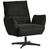 SESSEL in Teddystoff Anthrazit  - Anthrazit/Schwarz, Design, Textil/Metall (60/94/86cm) - Dieter Knoll