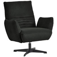 SESSEL in Teddystoff Anthrazit  - Anthrazit/Schwarz, Design, Textil/Metall (60/94/86cm) - Dieter Knoll
