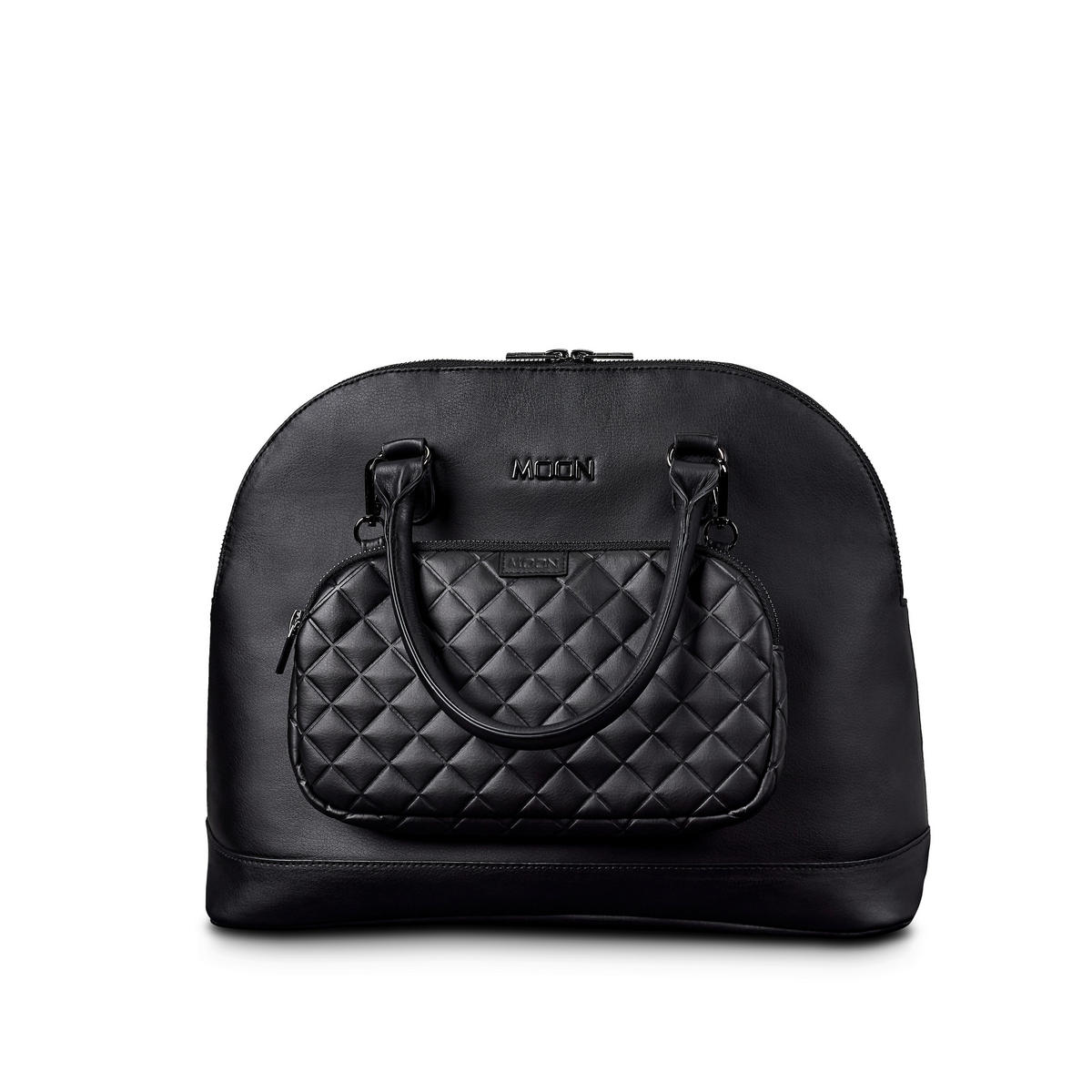 WICKELTASCHE Fashion Bag inkl. Clutch  - Schwarz, Basics, Textil (38/30/14cm) - Moon