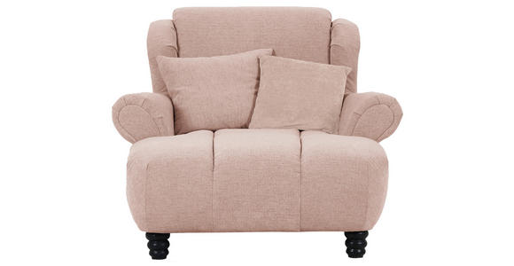 XXL-SESSEL Flachgewebe Rosa - Schwarz/Rosa, KONVENTIONELL, Holz/Textil (125/100/140cm) - Carryhome