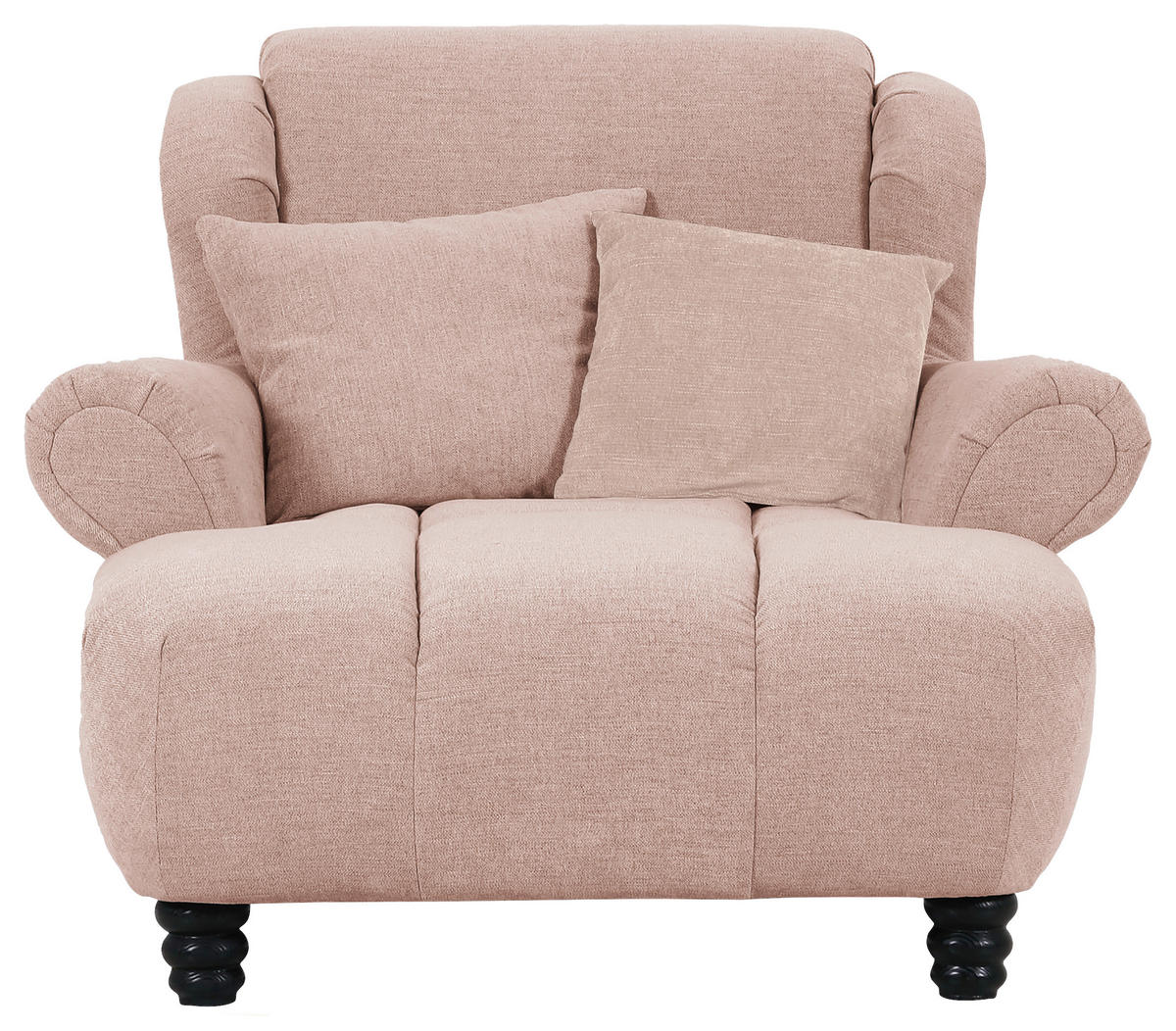 XXL-SESSEL - Schwarz/Rosa, KONVENTIONELL, Holz/Textil (125/100/140cm) - Carryhome