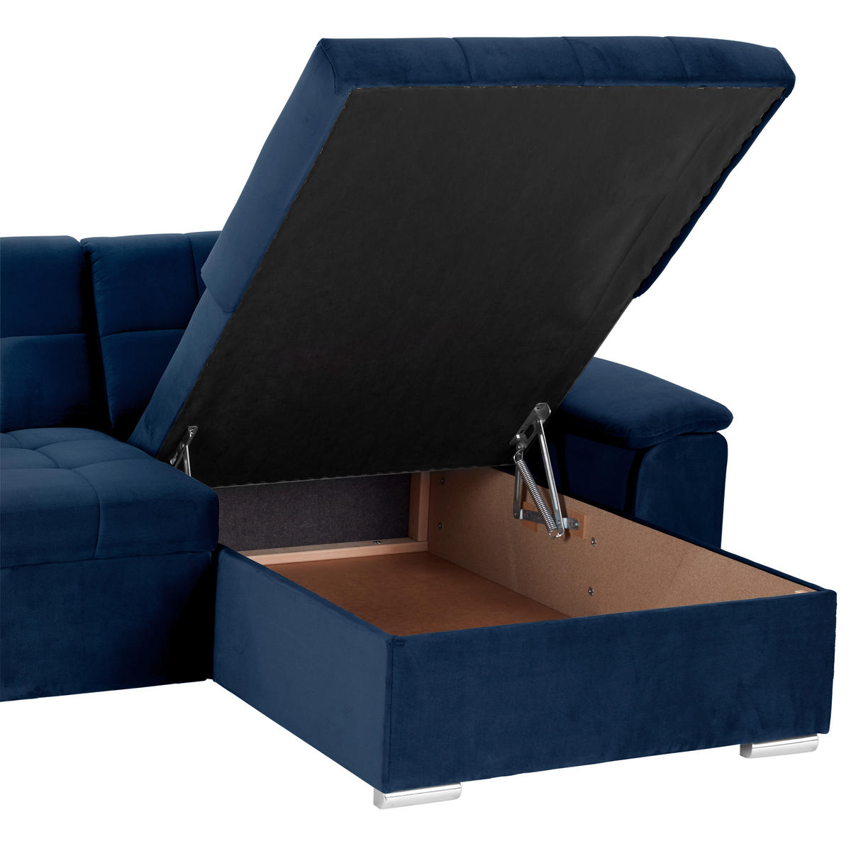 ECKSOFA Blau Zierkissen  - Blau, Trend, Textil (257/167cm) - Livetastic