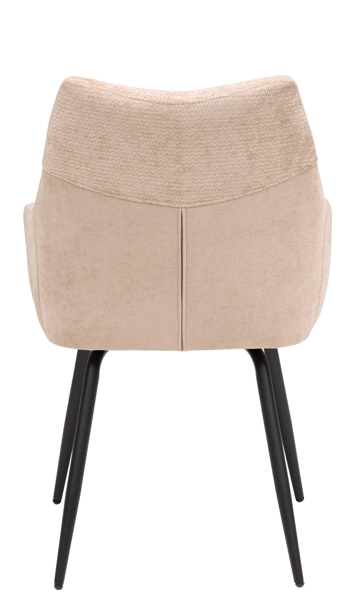 ARMLEHNSTUHL   Chenille  - Beige/Schwarz, Basics, Textil/Metall (60/86/55cm) - Livetastic