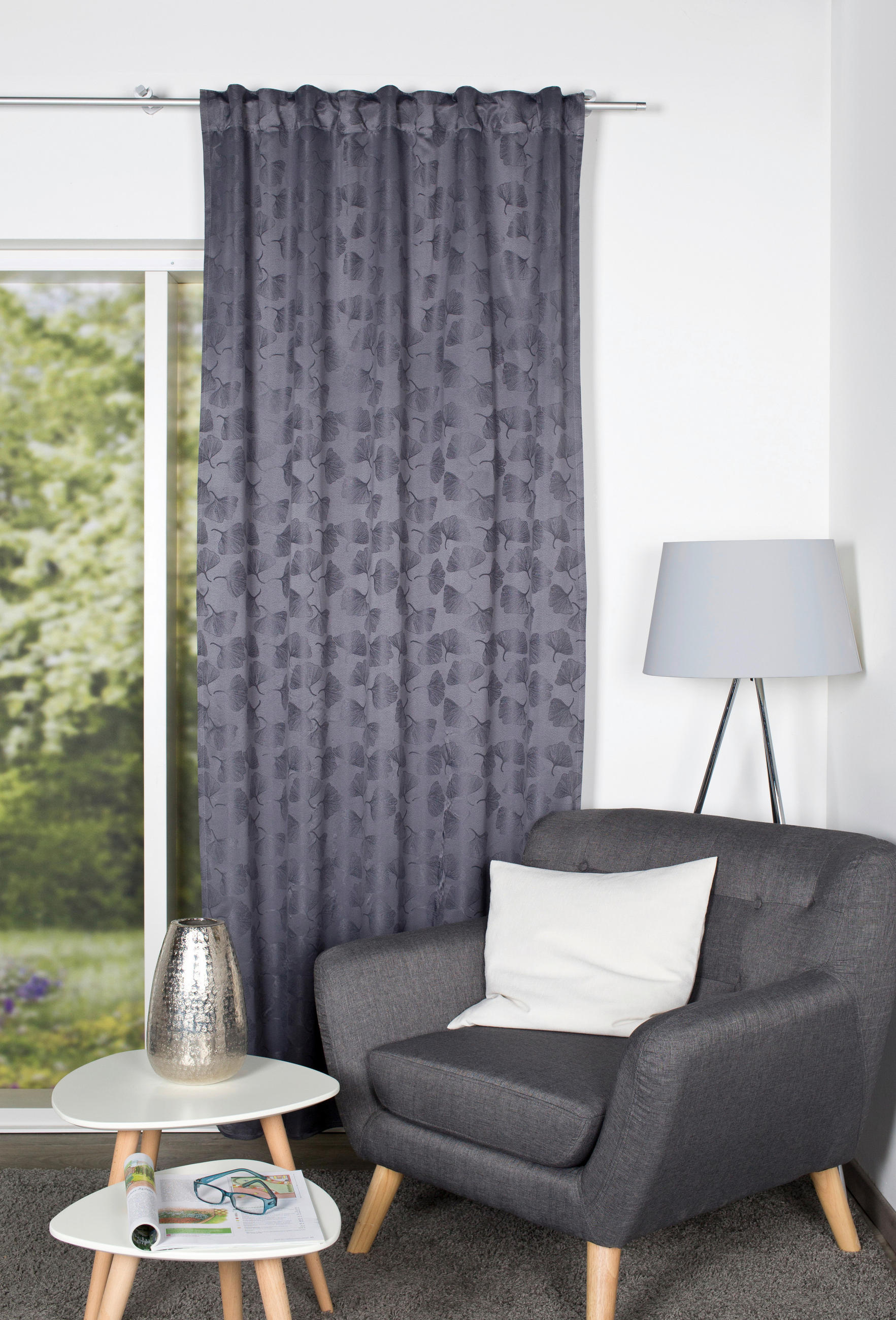 FERTIGVORHANG  Verdunkelung   135/245 cm  - Anthrazit, Trend, Textil (135/245cm)