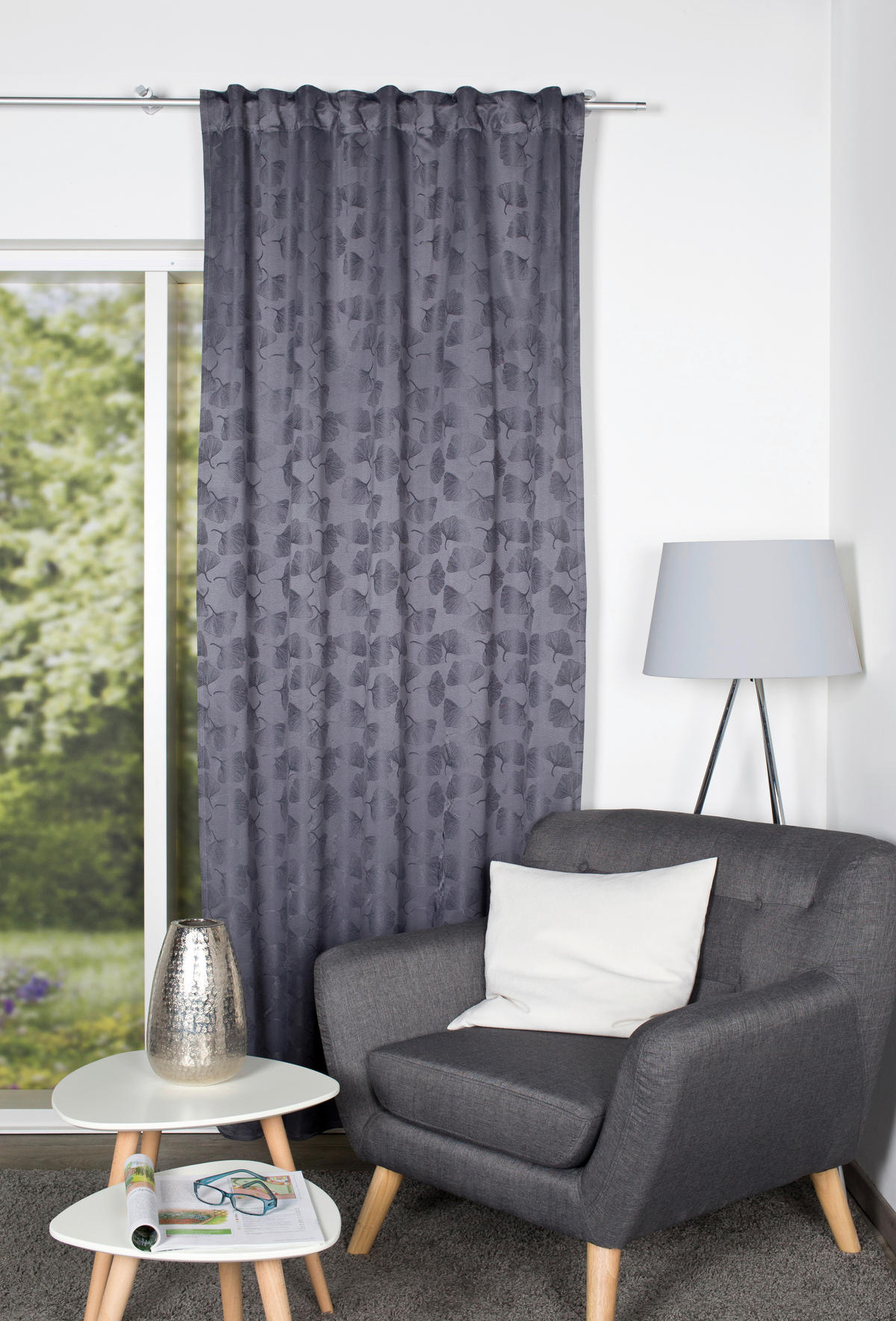 FERTIGVORHANG  Verdunkelung   135/245 cm  - Anthrazit, Trend, Textil (135/245cm)