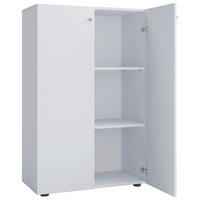 SCHUHSCHRANK Lona  in 70/110/39 cm  - Silberfarben/Schwarz, Design, Holzwerkstoff/Kunststoff (70/110/39cm) - MID.YOU