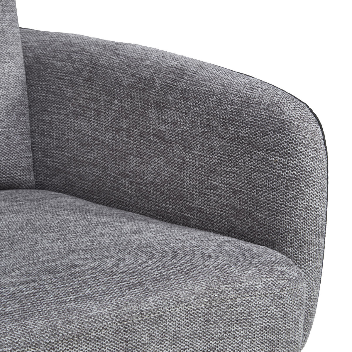 ARMLEHNSTUHL  in Eisen Leinenoptik  - Schwarz/Grau, LIFESTYLE, Holz/Textil (60/88/67cm) - MID.YOU