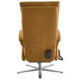 RELAXSESSEL in Leder Currygelb  - Currygelb/Edelstahlfarben, Design, Leder/Metall (70/124/85cm) - Cantus