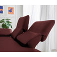 RÉCAMIERE in Echtleder Rot  - Chromfarben/Rot, Design, Leder/Metall (209/85-109/95-16cm) - Dieter Knoll