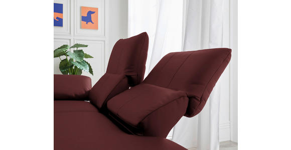RÉCAMIERE in Echtleder Rot - Chromfarben/Rot, Design, Leder/Metall (209/85-109/95-16cm) - Dieter Knoll