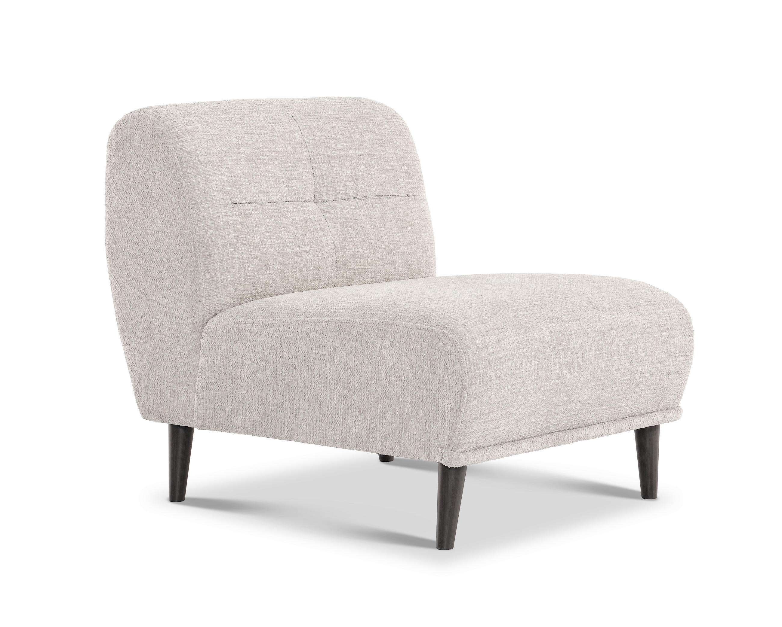 SESSEL in Bouclé Hellgrau  - Hellgrau/Schwarz, Design, Holz/Textil (68/80/102cm) - Livetastic