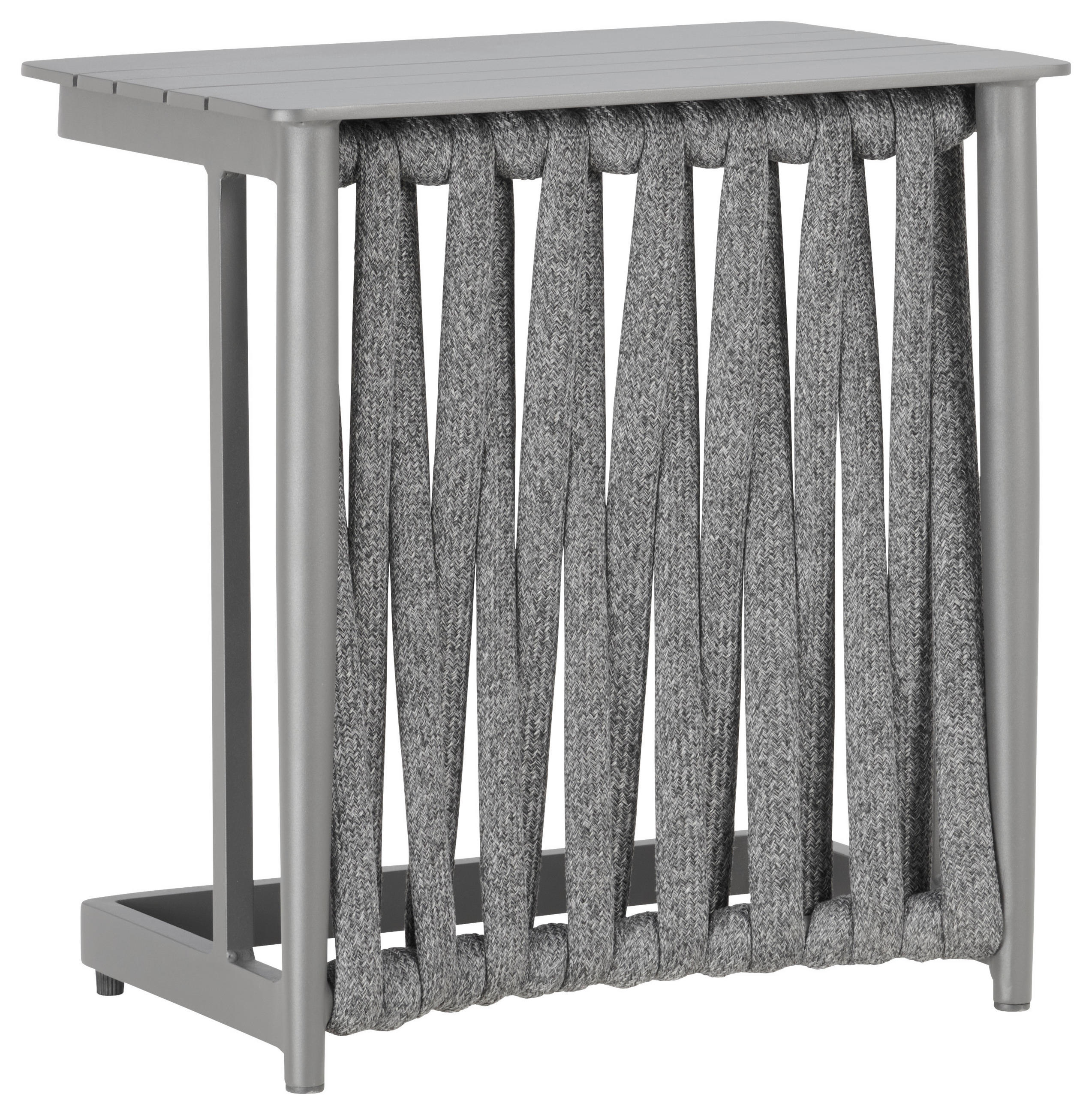 GARTENBEISTELLTISCH - Dunkelgrau/Anthrazit, Modern, Textil/Metall (60/60.5/40cm) - Amatio