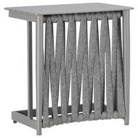 GARTENBEISTELLTISCH - Dunkelgrau/Anthrazit, Modern, Textil/Metall (60/60.5/40cm) - Amatio