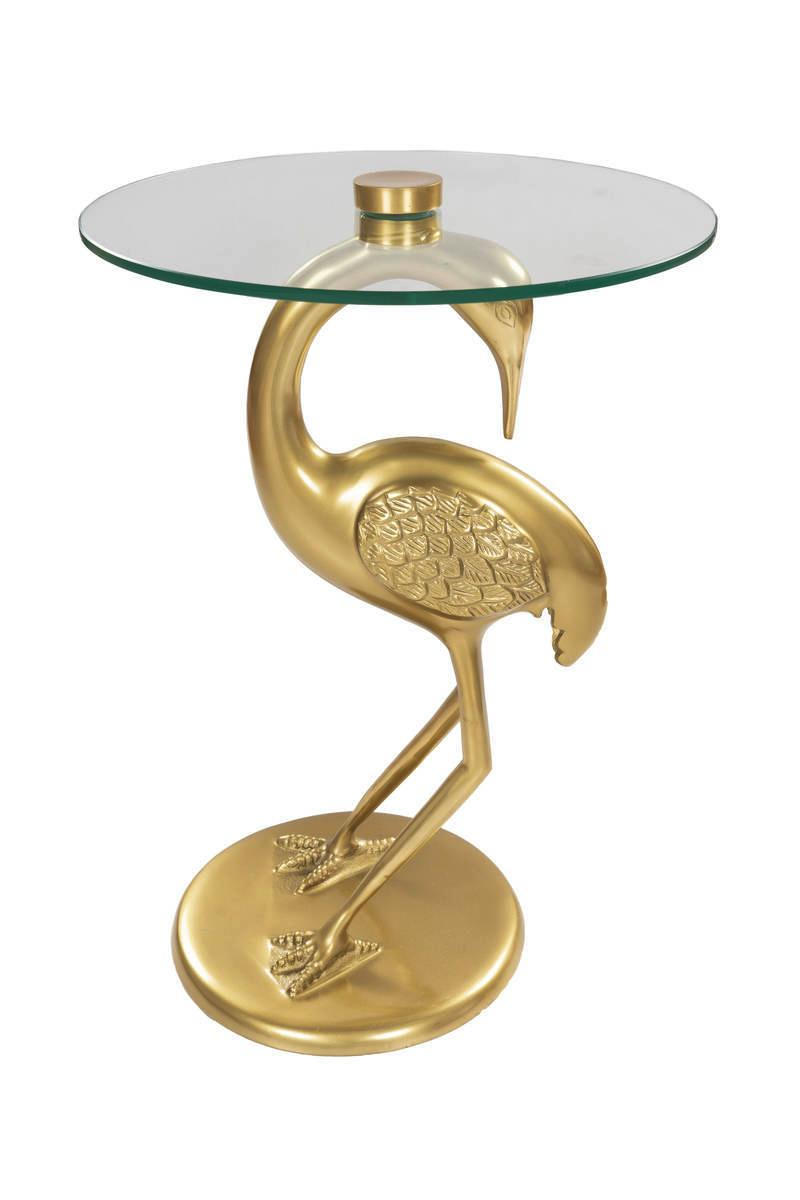 Beistelltisch in Metall, Glas