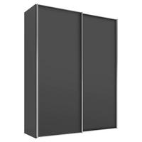 SCHWEBETÜRENSCHRANK in Anthrazit  - Anthrazit/Alufarben, Design, Holzwerkstoff/Metall (225/222/68cm) - Moderano