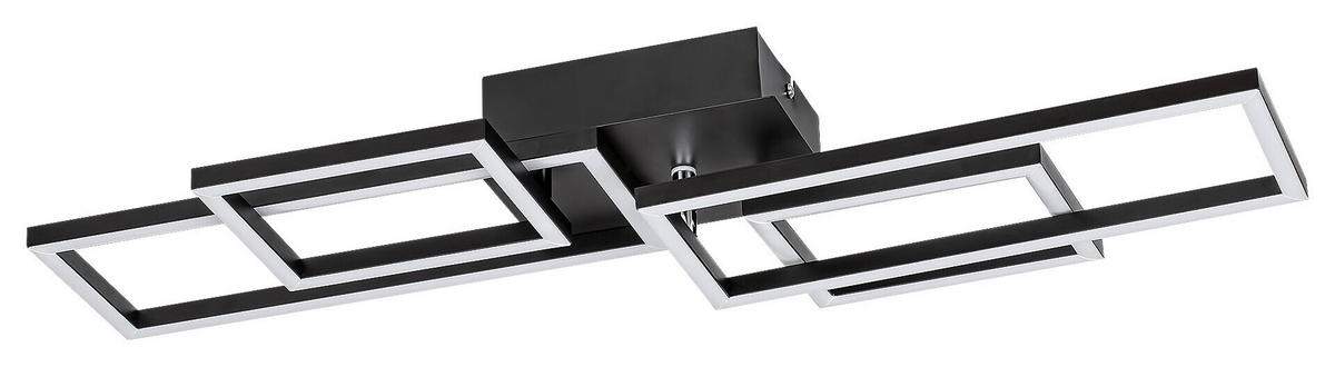 LED PLAFONJERA - crna, Trendi, metal (66/25,5/9,5cm)