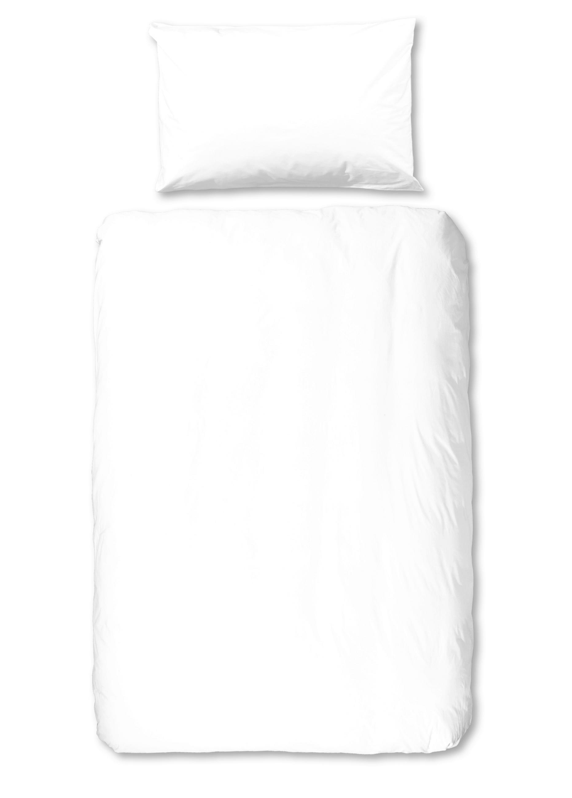 BETTWÄSCHE 2-teilig Good Morning Flanell, Biber 140/200 cm  - Weiß, Basics, Textil (140/200cm)
