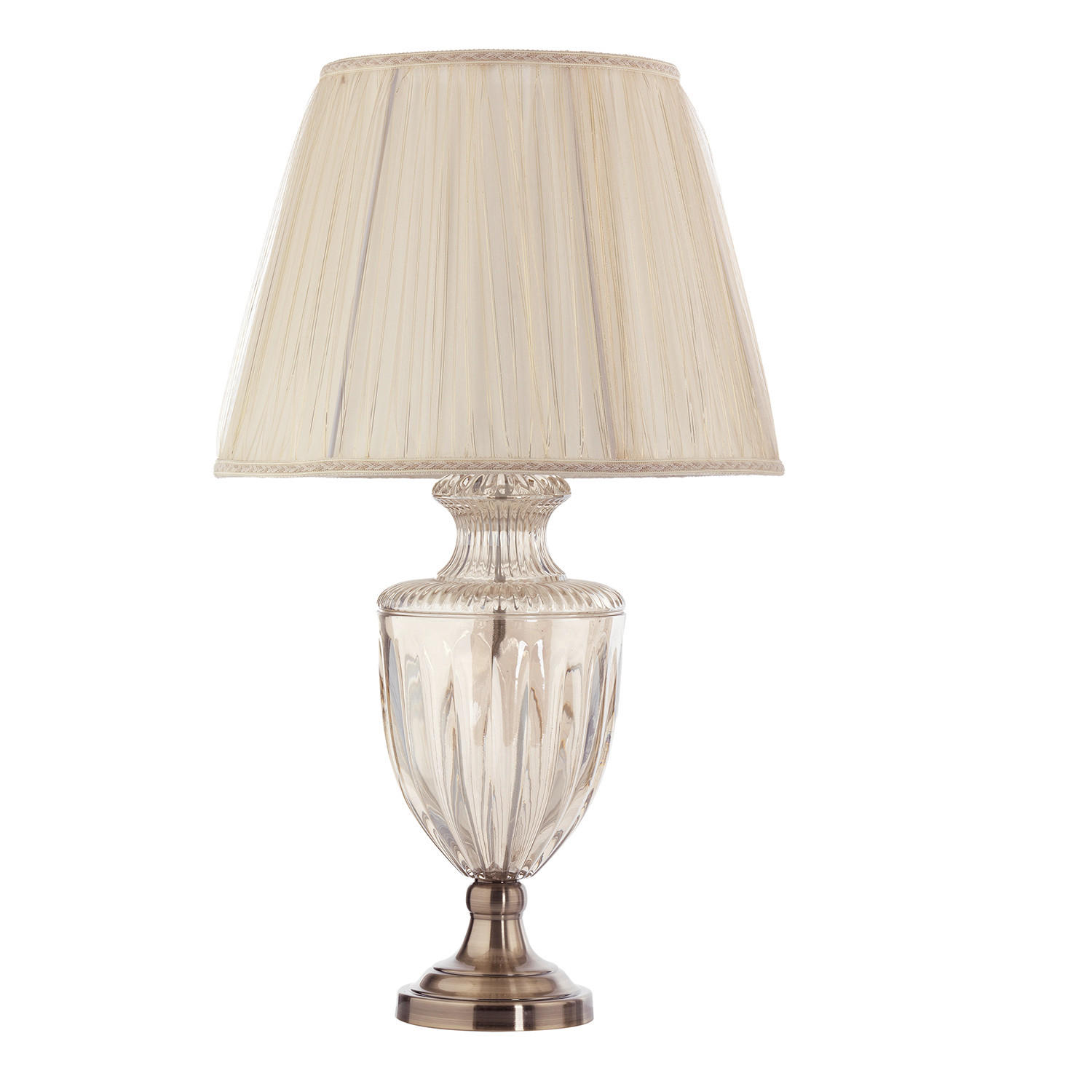 TISCHLEUCHTE 40/40/70 cm   - Messingfarben/Bernsteinfarben, KONVENTIONELL, Glas/Kunststoff (40/40/70cm)