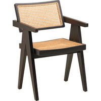 ARMLEHNSTUHL in Holz Naturfarben, Schwarz  - Schwarz/Naturfarben, MODERN, Holz (58/80/55cm) - Livetastic