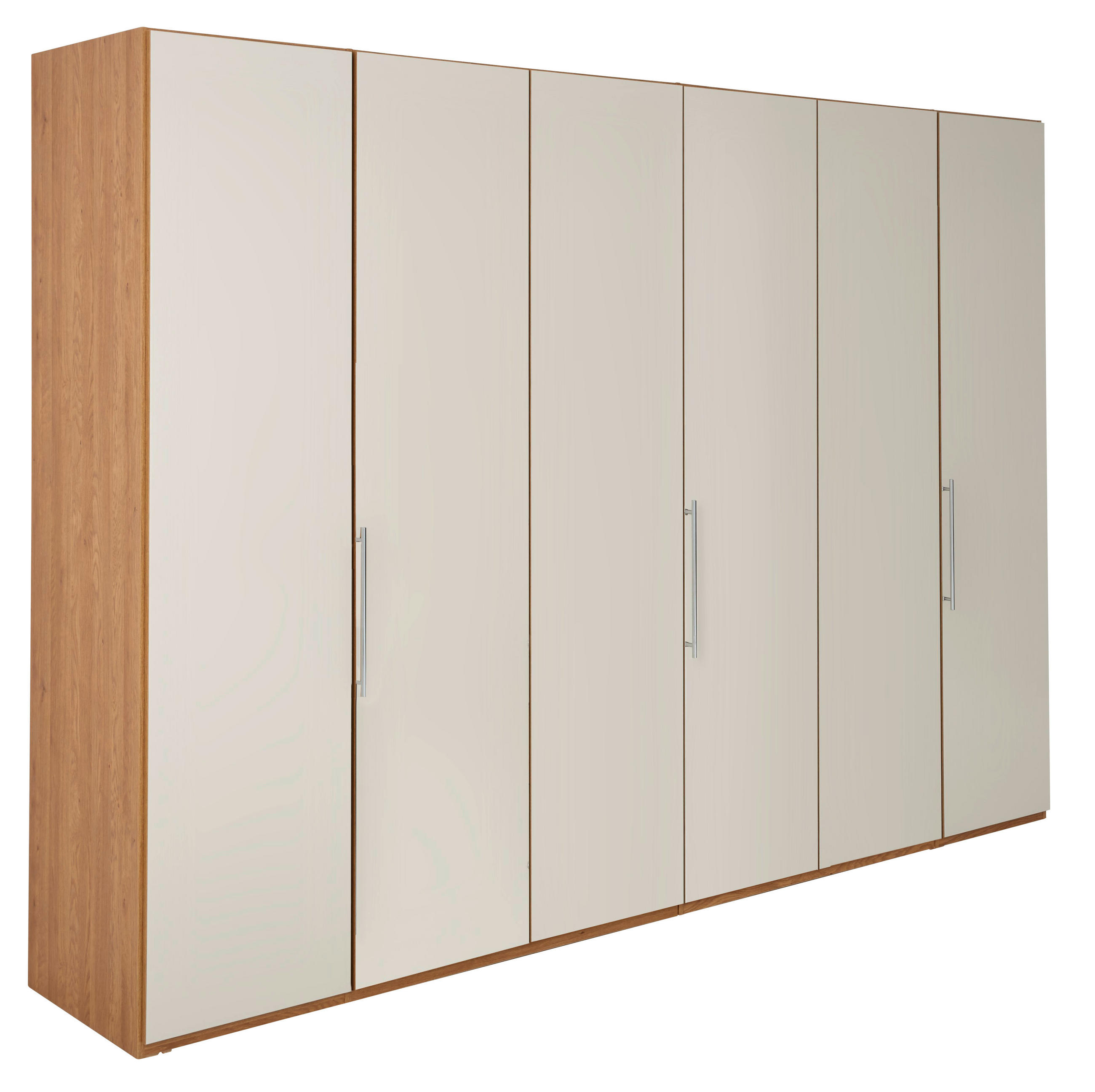 FALTTÜRENSCHRANK in Eichefarben, Champagner  - Chromfarben/Champagner, Konventionell, Glas/Holz (300/216/58cm) - Dieter Knoll