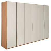 FALTTÜRENSCHRANK in Eichefarben, Champagner  - Chromfarben/Champagner, Konventionell, Glas/Holz (300/216/58cm) - Dieter Knoll