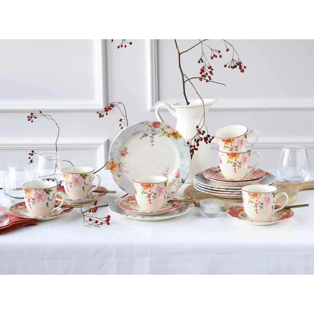 Thumbnail - Creatable Kaffeeservice Crimson bunt, Mehrfarbig, Keramik, 18-teilig, 200 ml,200 ml, stapelbar, Essen & Trinken, Geschir...