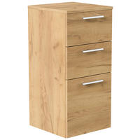 MIDISCHRANK 35,2/75/36,8 cm  - Eichefarben, Basics, Holzwerkstoff/Metall (35,2/75/36,8cm) - MID.YOU