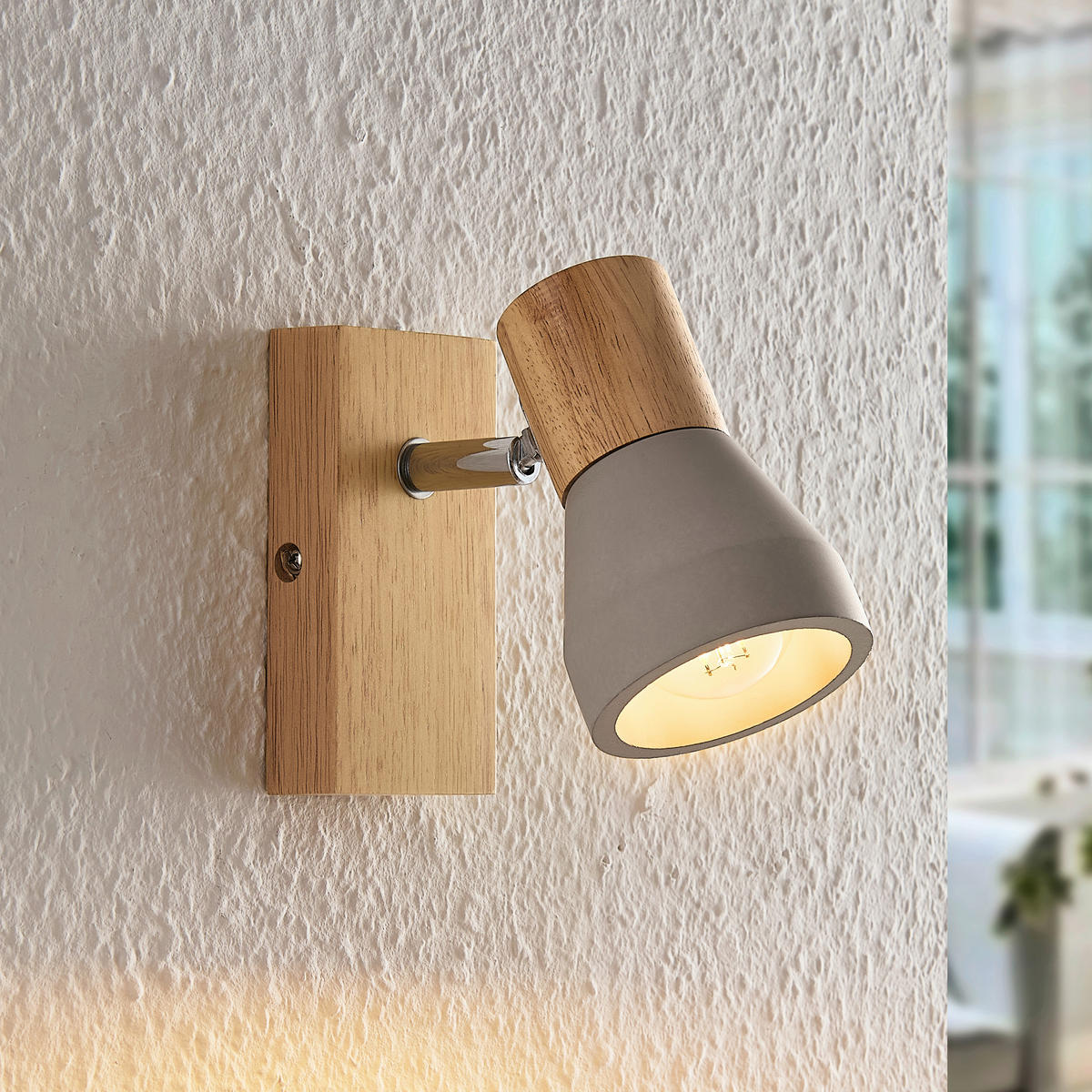 STRAHLER Alina 12,3/7,2/12 cm  - Eschefarben/Grau, Natur, Holz/Stein (12,3/7,2/12cm) - Novel