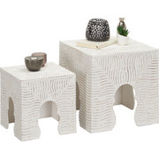 BEISTELLTISCH in Holzwerkstoff 40/30/40/30/40/30 cm - Weiß, Trend, Holzwerkstoff (40/30/40/30/40/30cm) - Ambia Home