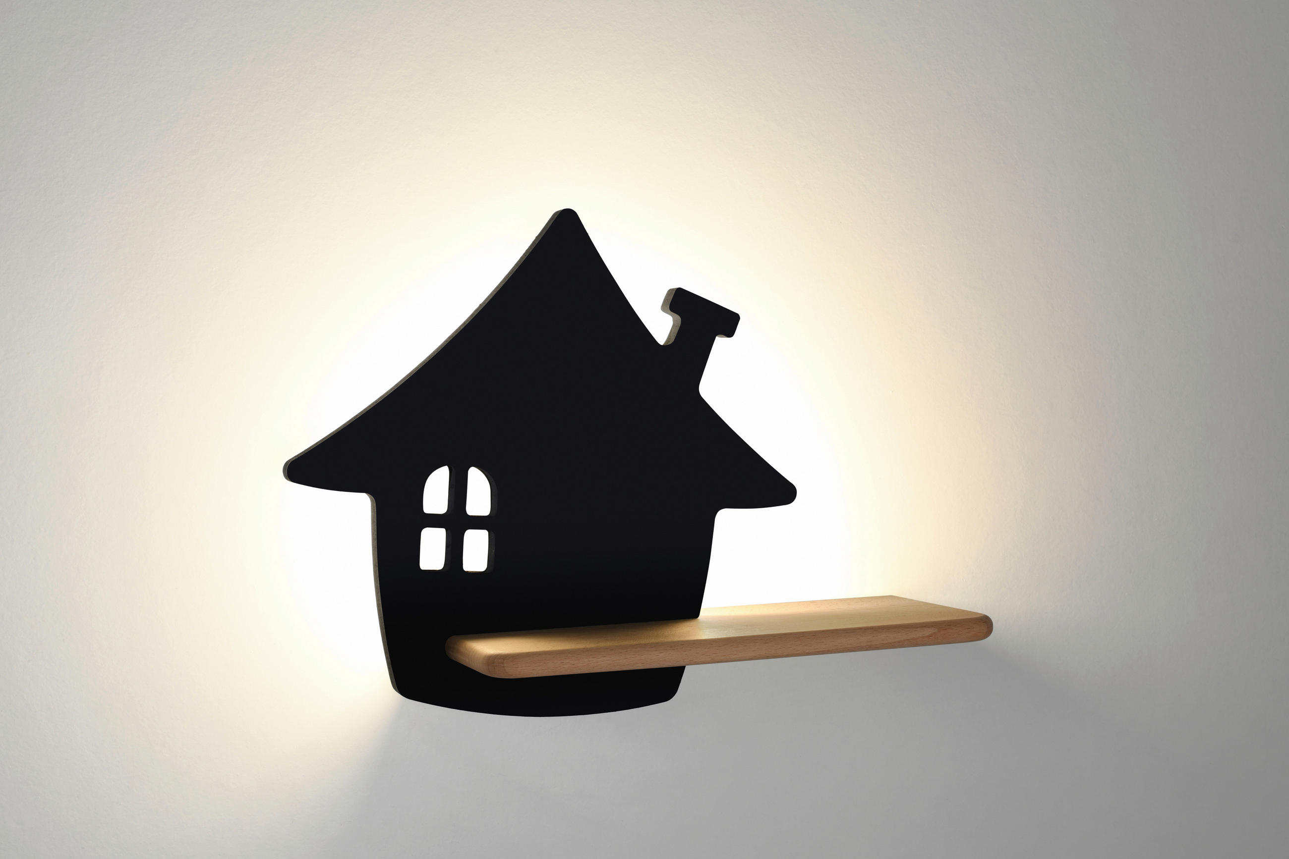 KINDERWANDLEUCHTE 35/12/26 cm   - Schwarz, Basics, Holz/Holzwerkstoff (35/12/26cm)