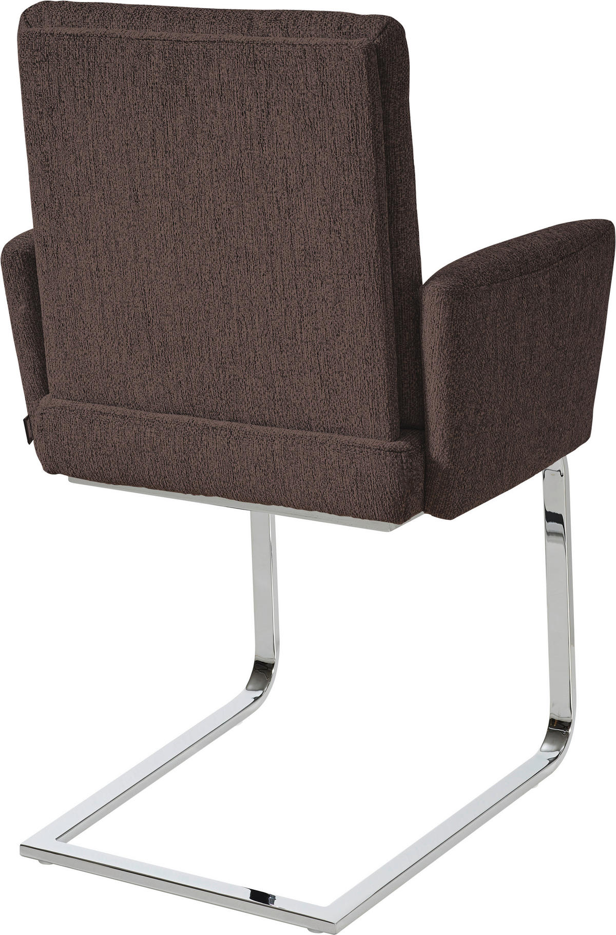 ARMLEHNSTUHL  in Stahl Chenille  - Chromfarben/Dunkelbraun, Design, Textil/Metall (60/92/60cm) - Dieter Knoll