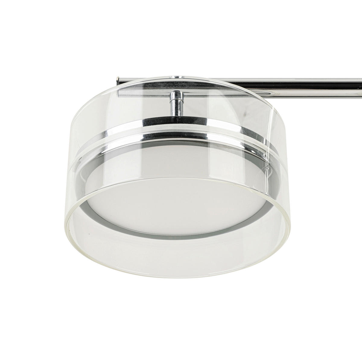 LED FÜGGŐLÁMPA 93/18/120 cm  - krómszínű, Design, műanyag/Üveg (93/18/120cm) - Ambiente
