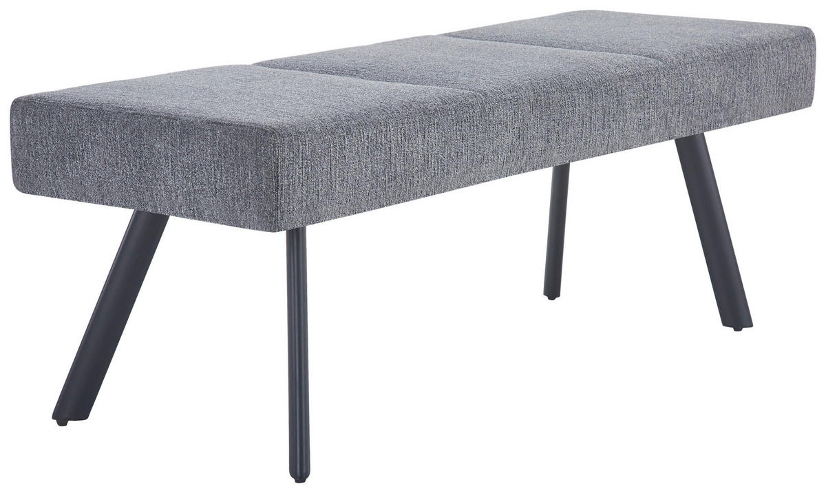 SITZBANK in Metall, Textil Anthrazit  - Anthrazit/Schwarz, KONVENTIONELL, Textil/Metall (140/49/47cm) - MID.YOU