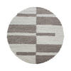 TEPPICH Hochflor Shaggy Karo Design Polypropylen Wohnzimmer Beige Rund 160x160 - Beige, Textil (160/160cm) - KADIMA DESIGN