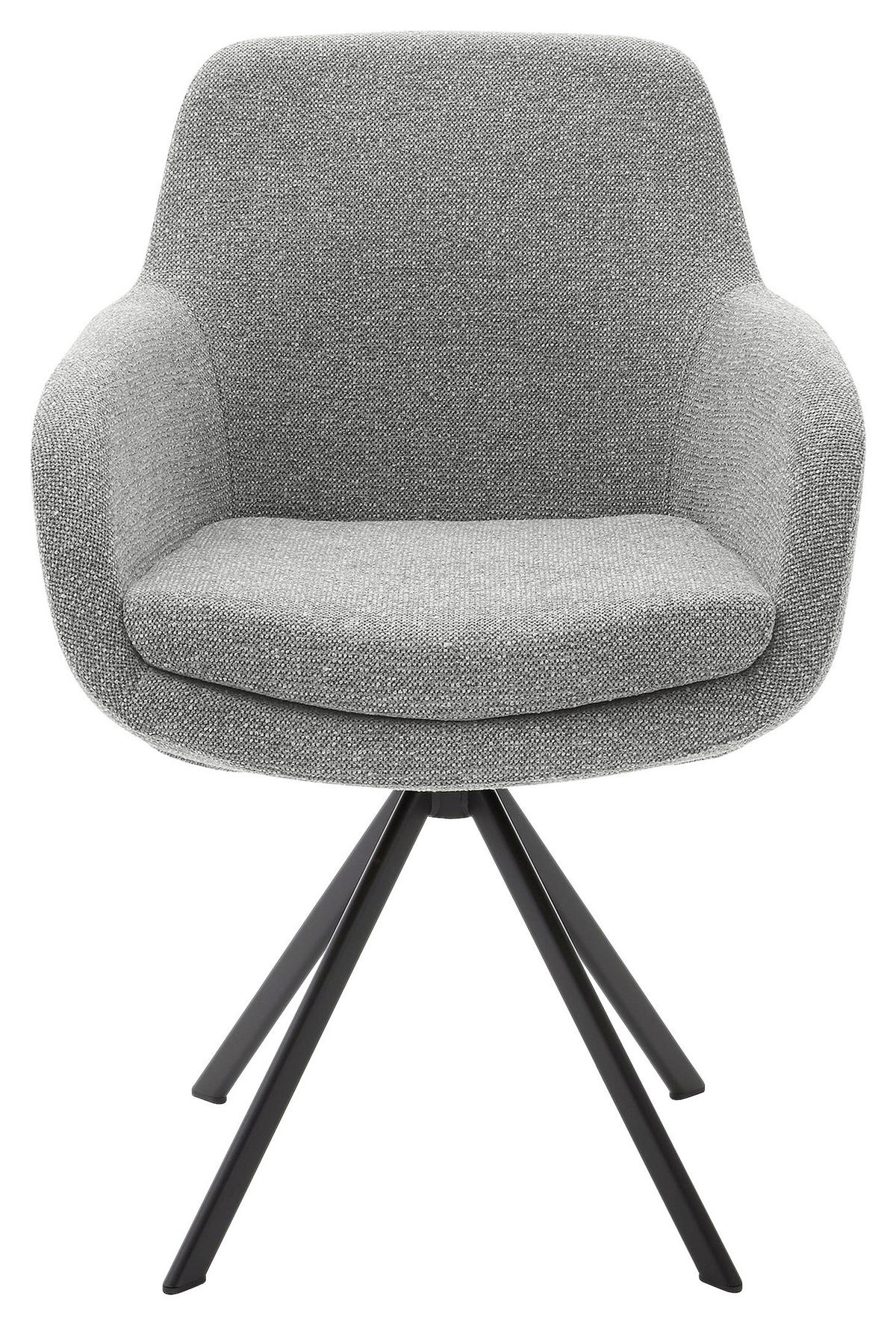 ARMLEHNSTUHL  in Eisen Webstoff  - Schwarz/Grau, Design, Textil/Metall (62/86/66cm) - Musterring