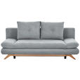 SCHLAFSOFA  in Webstoff Hellgrau  - Buchefarben/Hellgrau, KONVENTIONELL, Holz/Textil (205/86/94cm) - Carryhome