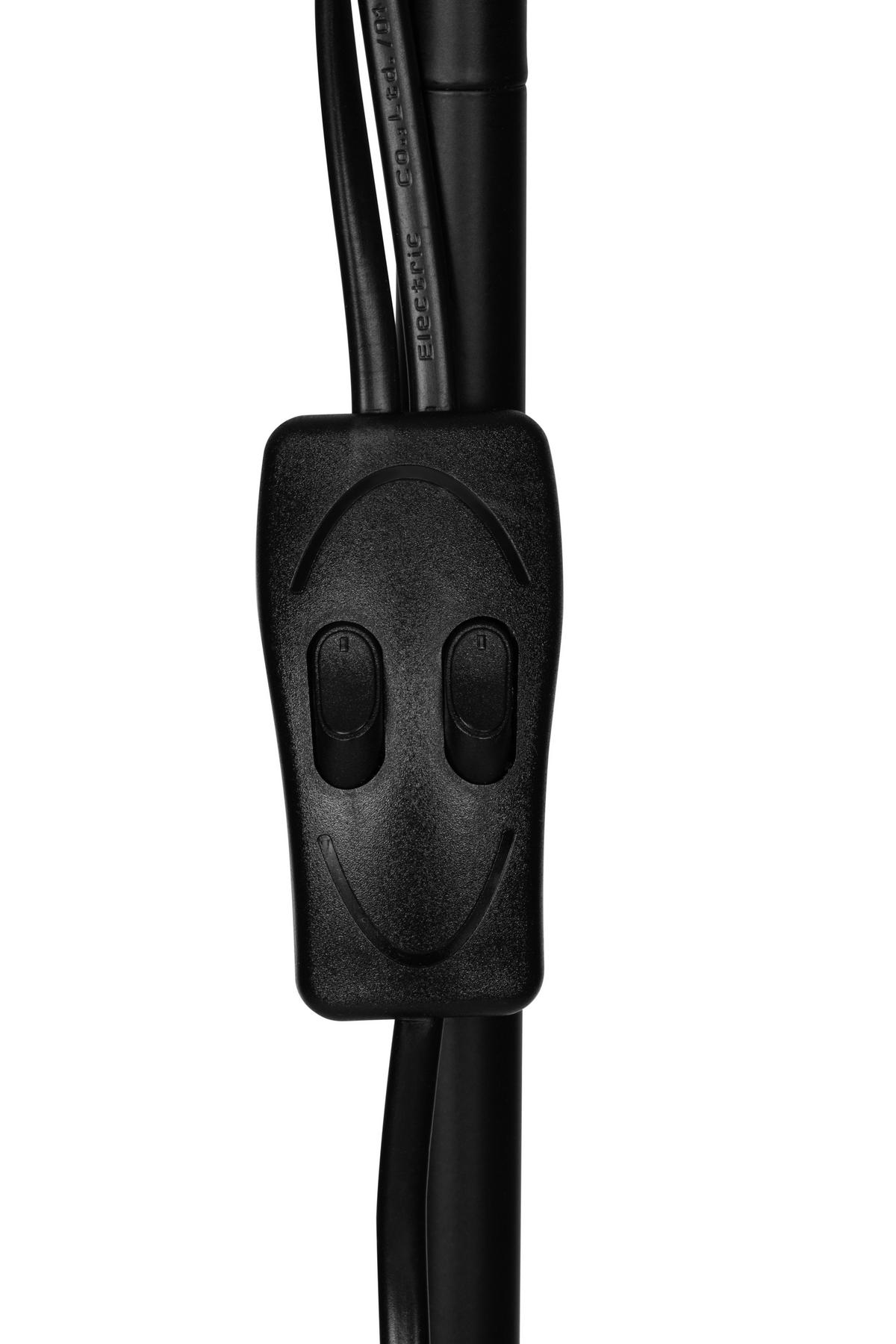 STEHLEUCHTE 42/21/180 cm    - Schwarz/Weiß, Basics, Kunststoff/Metall (42/21/180cm) - Boxxx