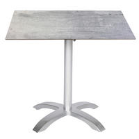 GARTENKLAPPTISCH 80/80/72 cm Metall, Holzwerkstoff quadratisch  - Platinfarben/Grau, Basics, Holzwerkstoff/Metall (80/80/72cm) - Gardenson